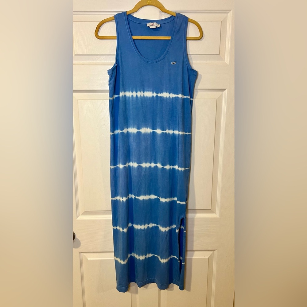 Vineyard Vines Knit Tie-Dyed Maxi Dress in Bimini Blue Sz. small